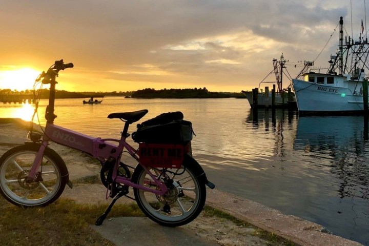 a boat parked next to a body of water