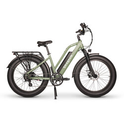 a bicycle is parked next to a motorcycle